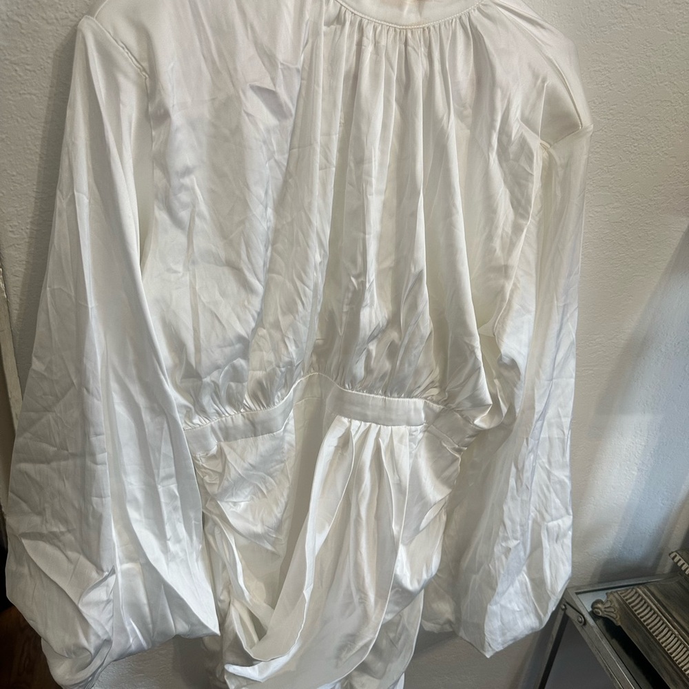 Fashion Nova White Long Sleeve Dress